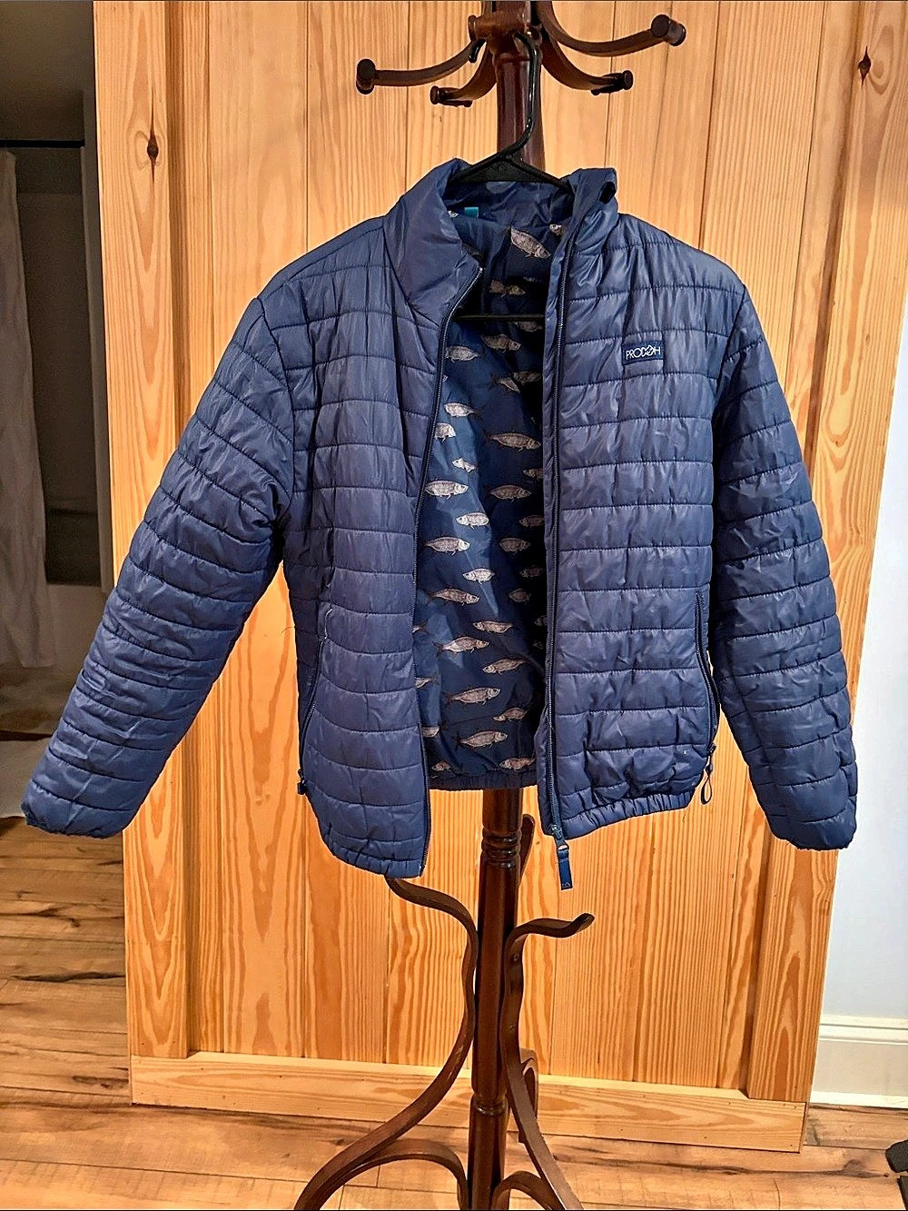 Prodoh Boys Puffer Jacket in Blue Size Medium